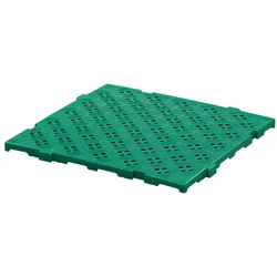Kunststoff Bodenrost Bodenplatte für Sauna/Garten/Poolbereich 500 x 500 x 25 mm Grün
