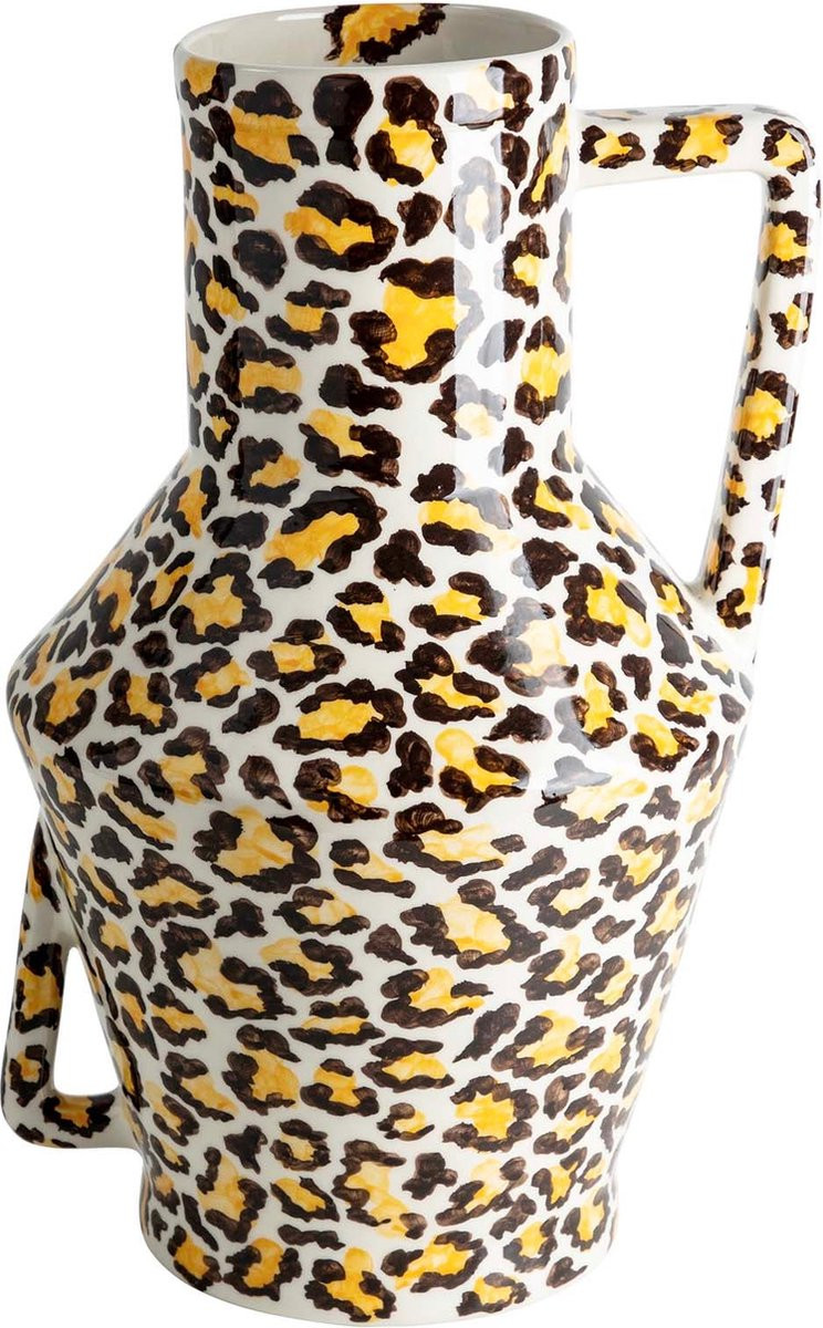 Return to Sender Handgeschilderde Vaas Leopard met een hoogte van 45 cm