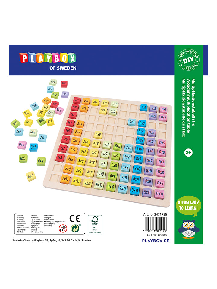 Playbox Multiplikationstabelle - ab 3 Jahren - onesize