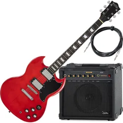 Rocktile Pro S-Red E-Gitarre Heritage Cherry AK30A Set