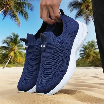 Outdoor Breathable Athletic Gym Running Shoes, Fashion Casual Sneakers, Lightweight Men Tennis Footwear blue 43