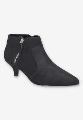 Women's Annalee Bootie by Easy Street in Black Lamy (Size 8 M)