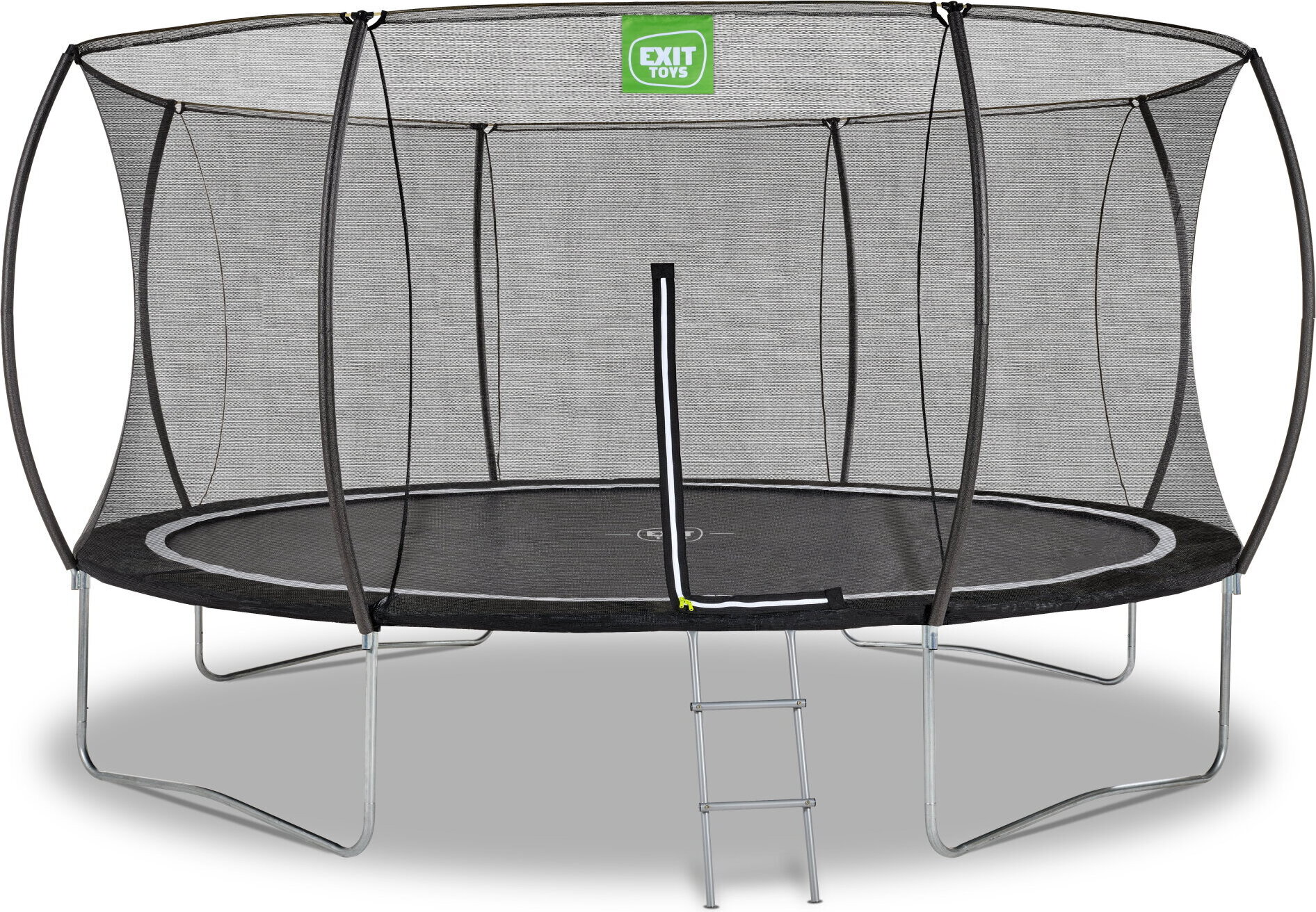 EXIT Black Edition Trampolin ø427cm, auf Beinen, Rund, für Kinder, Schwarz