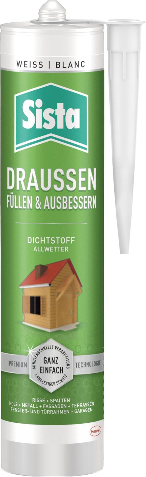 Sista SLOWS Sista Draussen Dichtstoff Allwetter Silikon wit 280,0 ml