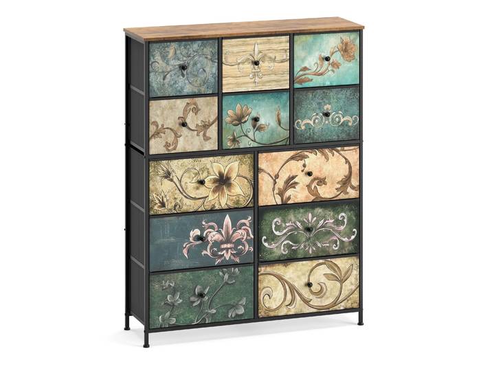 Kommode Vintage FIORELLA 12 Schubladen 100 x 130 cm