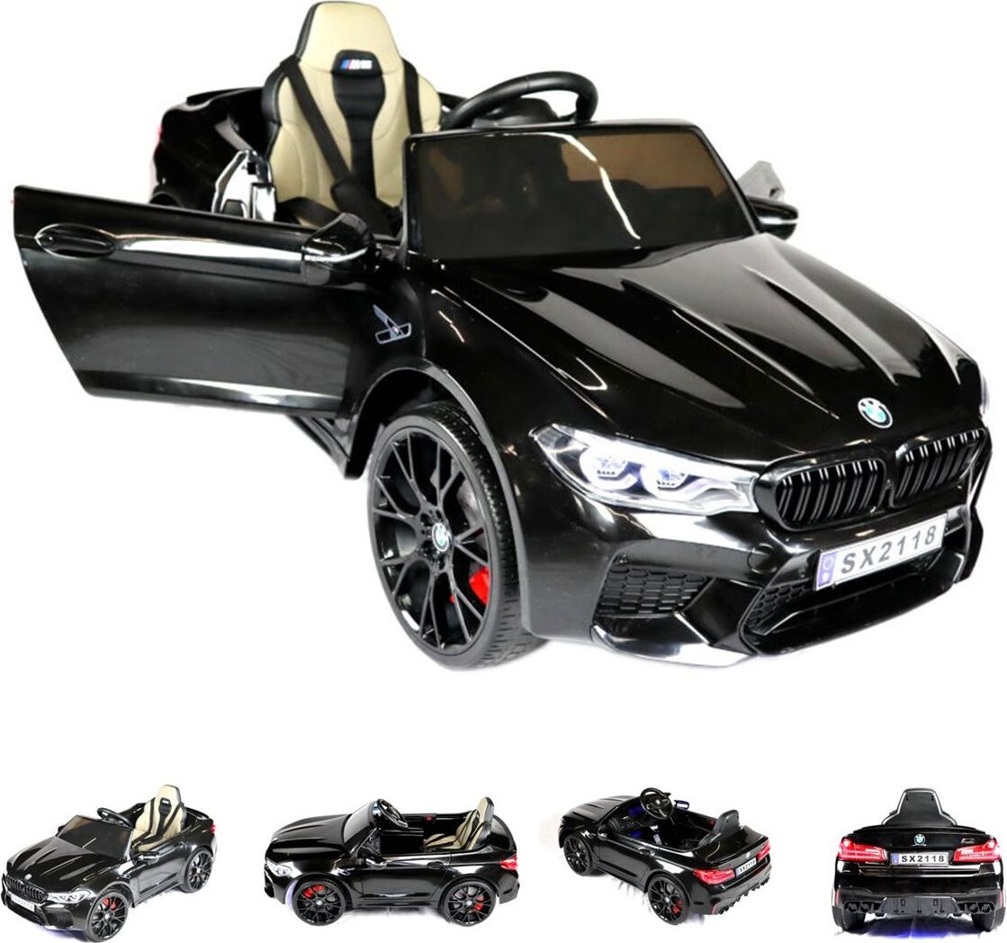 ES-Toys Kinder Elektroauto BMW M5 Drift Version Stoßdämpfer 12V7A Fernbedienung schwarz