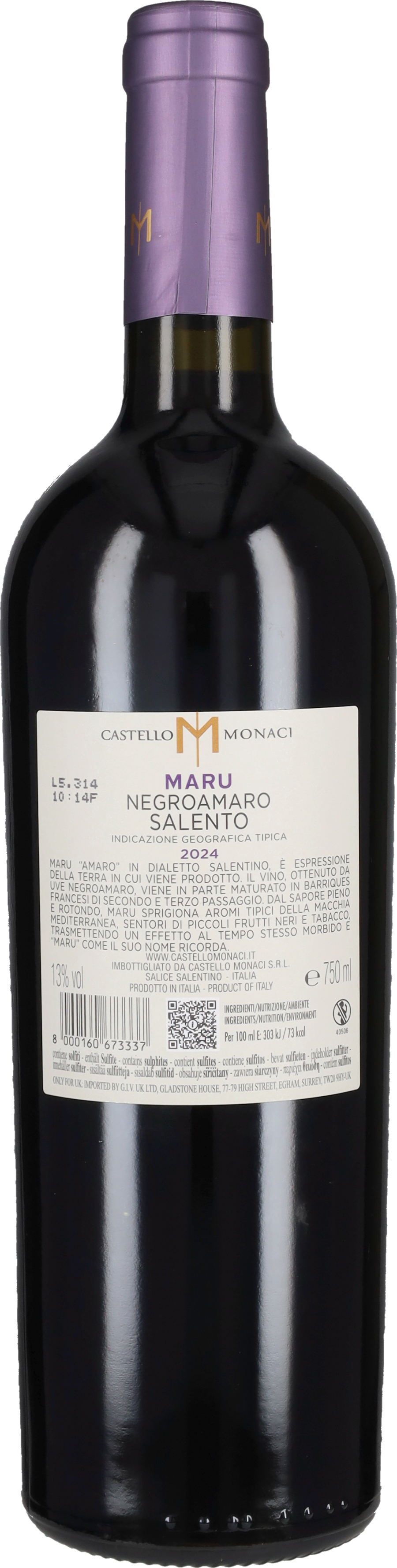 Castello Monaci Negroamaro Salento 'Maru' 2024