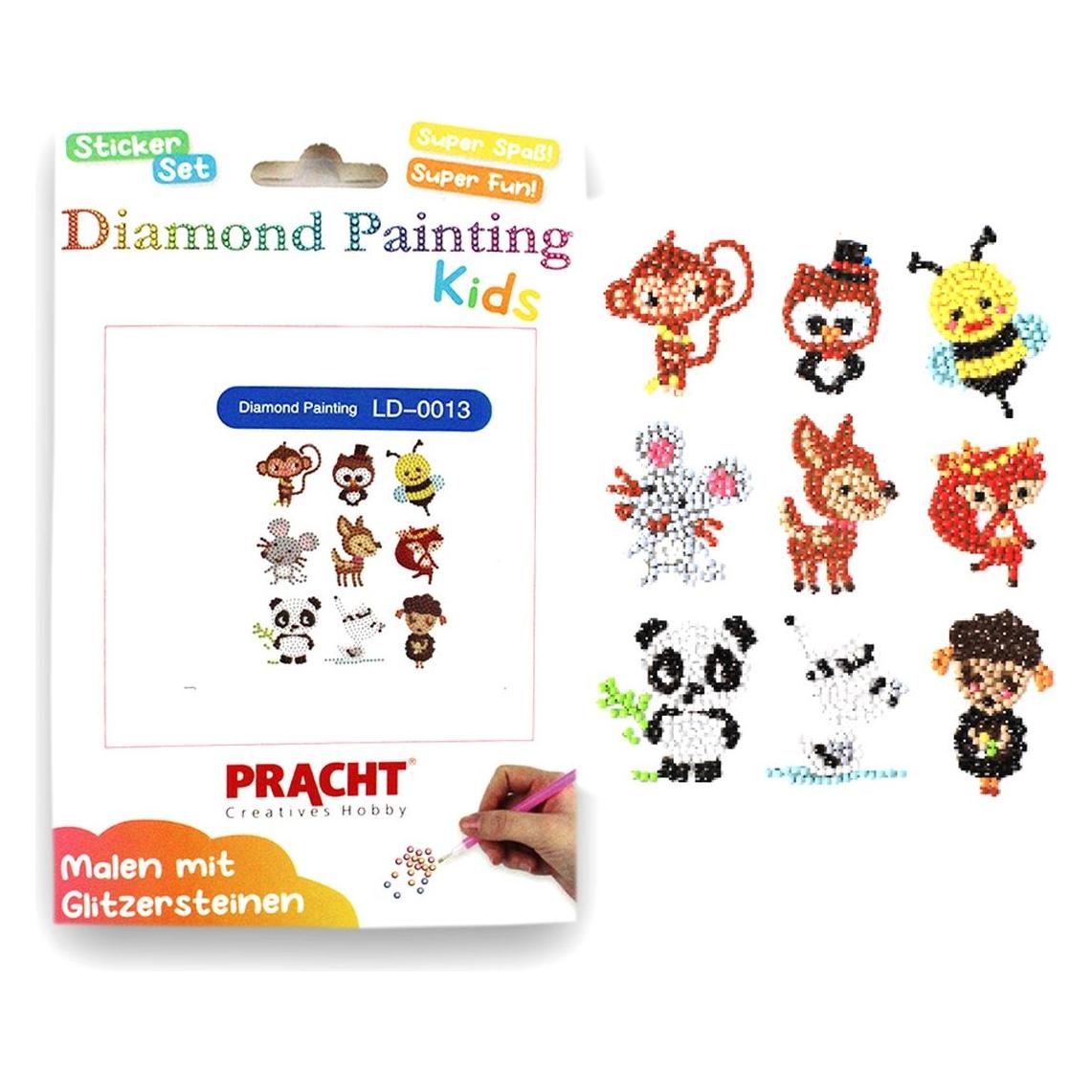Magni Diamond Painting Sticker Tiere 9 Stück (54104178)