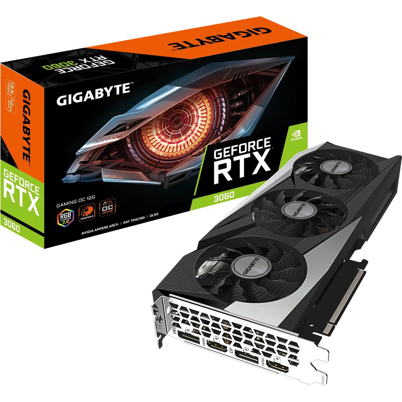 12GB Gigabyte GeForce RTX 3060 GAMING OC 12G 1.0