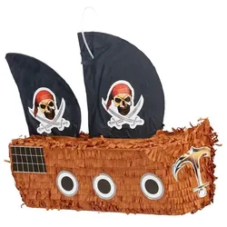 relaxdays Pinata »Piratenschiff« 35 x 44 x 15 cm