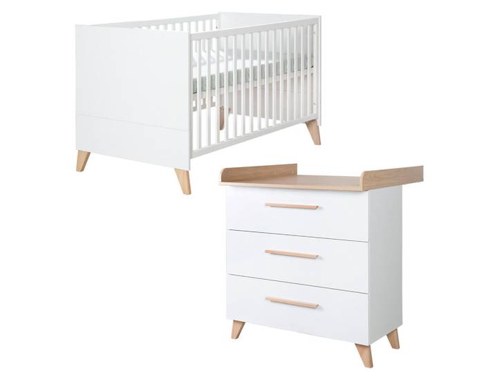 Roba Babyzimmer Leon 2-teilig I, Weiß, Holz, 1x1x1 cm, Baby- und Kindermöbel, Babyzimmer