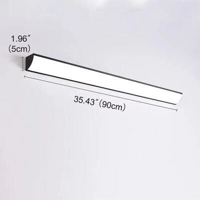 Uplifted Goods Long Strip Minimalist Outdoor LED Wall Light For Stylish Home Lighting black 90cm warm Light