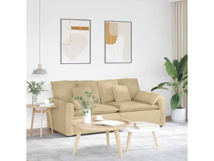 KGCRYUWED Modulares Sofa Cordstoff Graugrün 224x105x64 cm Wohnlandschaft Strapazierfähiges Material, Flexibler Aufbau, Inklusive Kissen