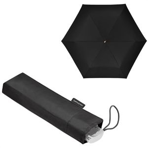 Samsonite Regenschirm Rain Pro Manual Flat, sturmfest, schwarz, manuell, Ø 97 cm, 24 cm, Taschenschirm
