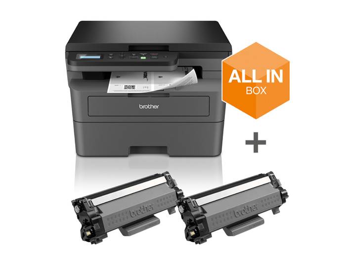 Brother DCP-L2627DWXL, Laser, Impression mono, 1200 x 1200 DPI, A4, Impression directe, Noir