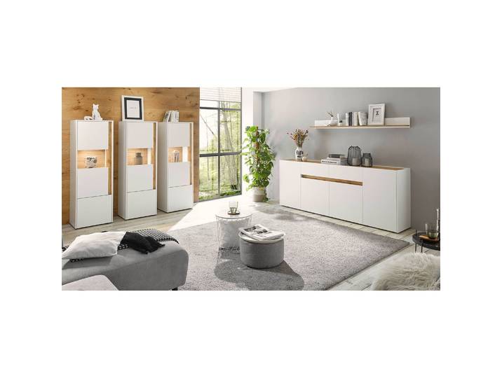 Sideboard 220cm Weiß/Weiß