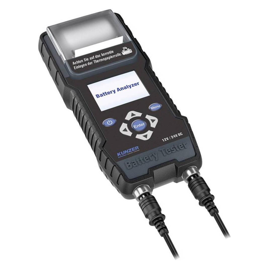 Kunzer Kfz Batterietester mit Drucker für 12 und 24 Volt (BA1224)