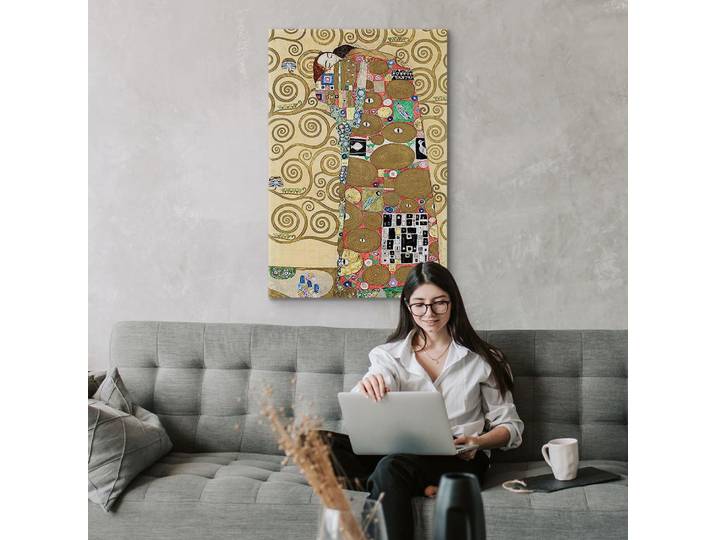 Leinwandbild Fulfillment Filz Gold/Gold 60 x 90cm