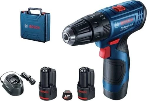 BOSCH Professional Akku-Bohrschrauber GSR 120-LI, Koffer 0.601.9G8.000 (2 × 2 Ah)