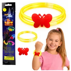 Doppeltes fluoreszierendes Schmetterlingsarmband mit Neonstab