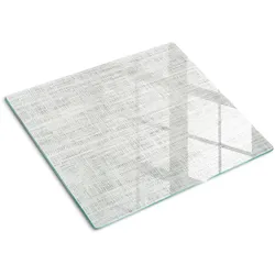 GLASPLATTE 60x52 cm Weiße Leinwand