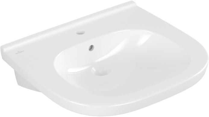 Villeroy und Boch Villeroy & Boch ViCare Waschtisch 411960T2 weiss AntiBac c-plus, 60x55cm, mit Hahnloch