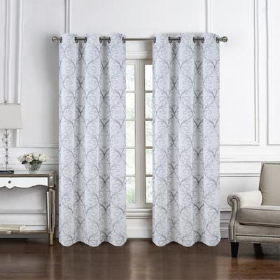 RT Designer Collection "Kimber Embroidered Privacy Window Curtain Panel 84"" or 90"""