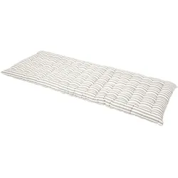 BANKAUFLAGE 3-Sitzer grau-weiß gestreift 143/48/5 cm