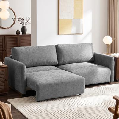 DREAMSIDEA Chenille Convertible Sofa Bed With Pocket Springs
