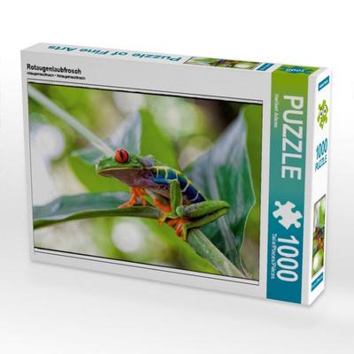 CALVENDO Puzzle Rotaugenlaubfrosch | 1000 Teile Lege-Größe 64 × 48 cm Foto-Puzzle für glückliche Stunden