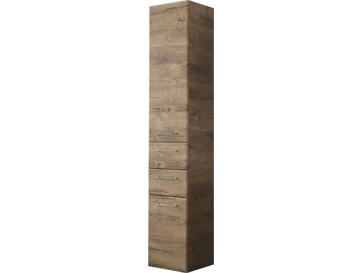 Hochschrank SAPHIR Quickset Badschrank 35 cm breit, 2 Türen, 2 Schubladen, 3 Einlegeböden , braun (eiche ribbeck, eiche ribbeck), B:35cm H:185,5cm T:33cm, Holzwerkstoff, Schränke, Hochschrank, Badezimmer-Hochschrank inkl. Türdämpfer, Griffe in Chrom glänzend