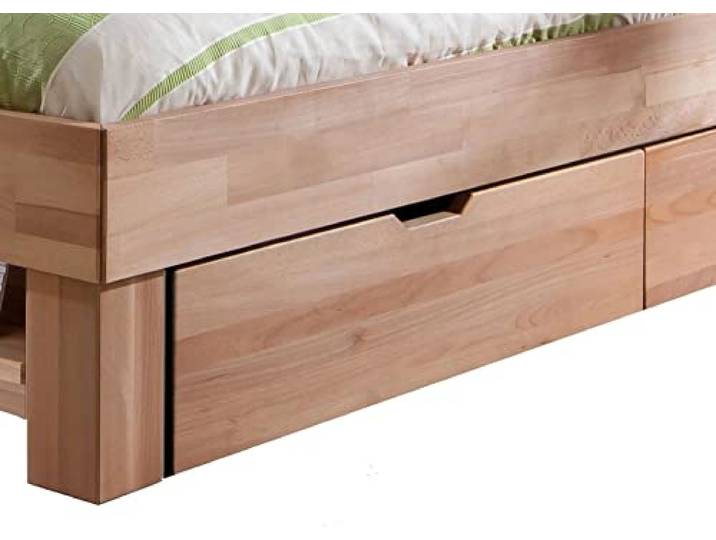 moebelstore24 Bettkasten Judith, 2er-Set in Kernbuche Furont massiv schubkastenzargen Spanplatte Furniert.