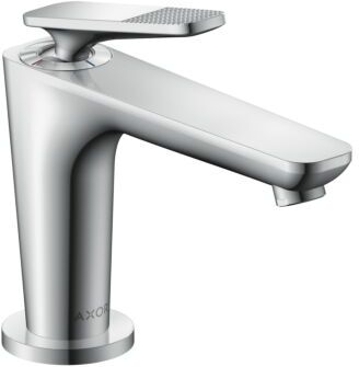 Hansgrohe Axor Citterio C CoolStart Waschtischarmatur 49021000 cubic cut, chrom, Ausladung 128mm, Ablauf unverschließbar