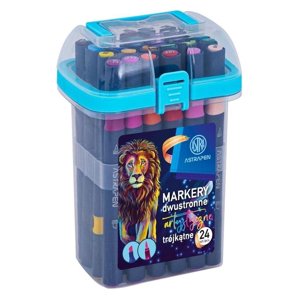 Astra Doppelseitige dreieckige Marker 24 Farben (24x) (54612967)