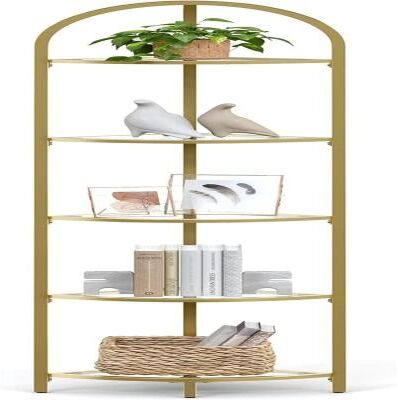 No "5-Tier Corner Shelf Stand - 11""D x 11""W x 62.2""H"