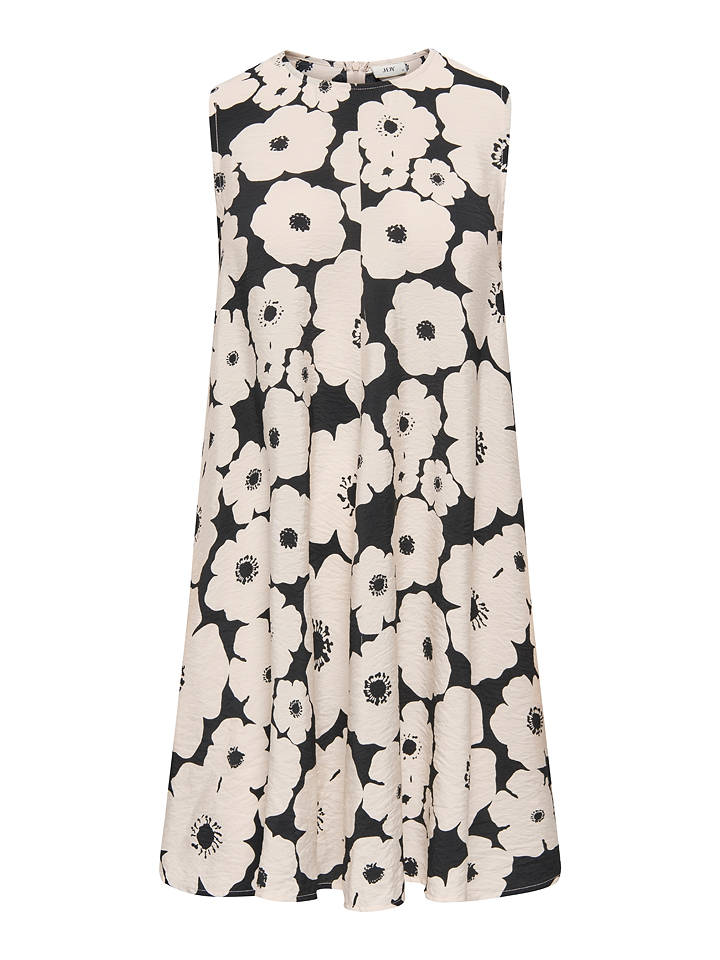JDY Kleid "Troya Barbara Life" in Beige/ Schwarz - S