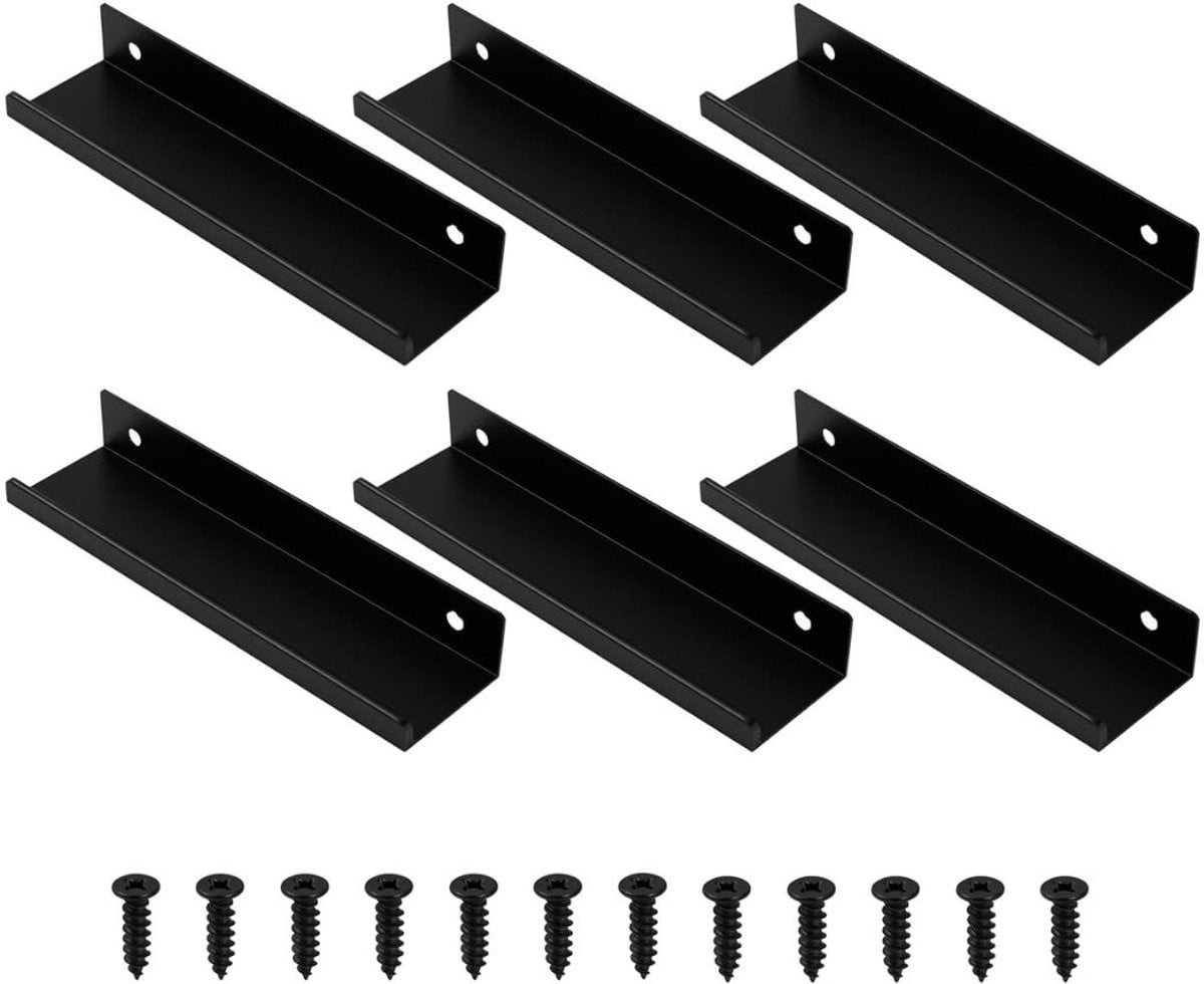 CRLYN Vinyl Record Plank Zwart - Wandplatenhouder voor je muziekcollectie