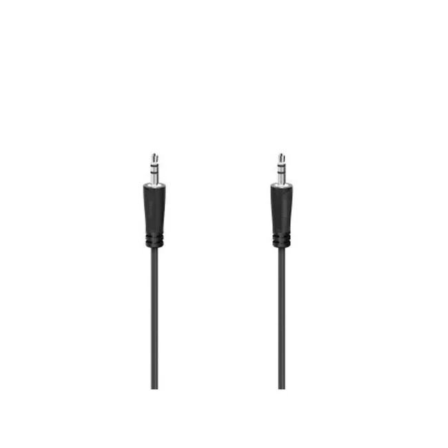 Hama Audiokabel 3,5mm jack naar 3,5mm jack, stereo, 0,5 m, Zwart