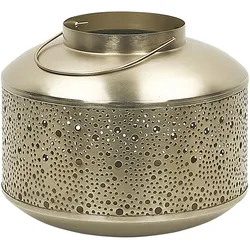 LATERNE Metall 22 cm Gold Corfu
