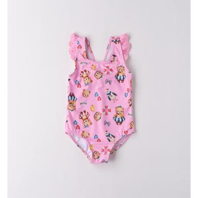 Badeanzug IDO "BABY GIRL ACCESSORIES", Mädchen, Gr. 128, Einheitsgröße, pink (pink, multicolour), Polyester, Badeanzüge Badeanzug