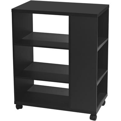 Rollwagen OTTO HOME "LOKVE, Rollcontainer, Druckertisch, Rollregal", schwarz, B:60cm H:75cm T:35cm, Holzwerkstoff, Rollwagen, Rollwagen, Rollen feststellbar, 6 Fächer, Höhe 75 cm