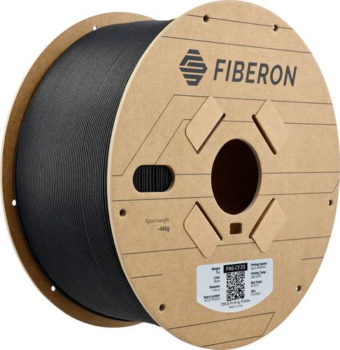 Polymaker FG03002 Fiberon PA6-CF20 Filament PA6-CF Kohlefaserverstärkt 1.75mm 3000g Schwarz 1St.