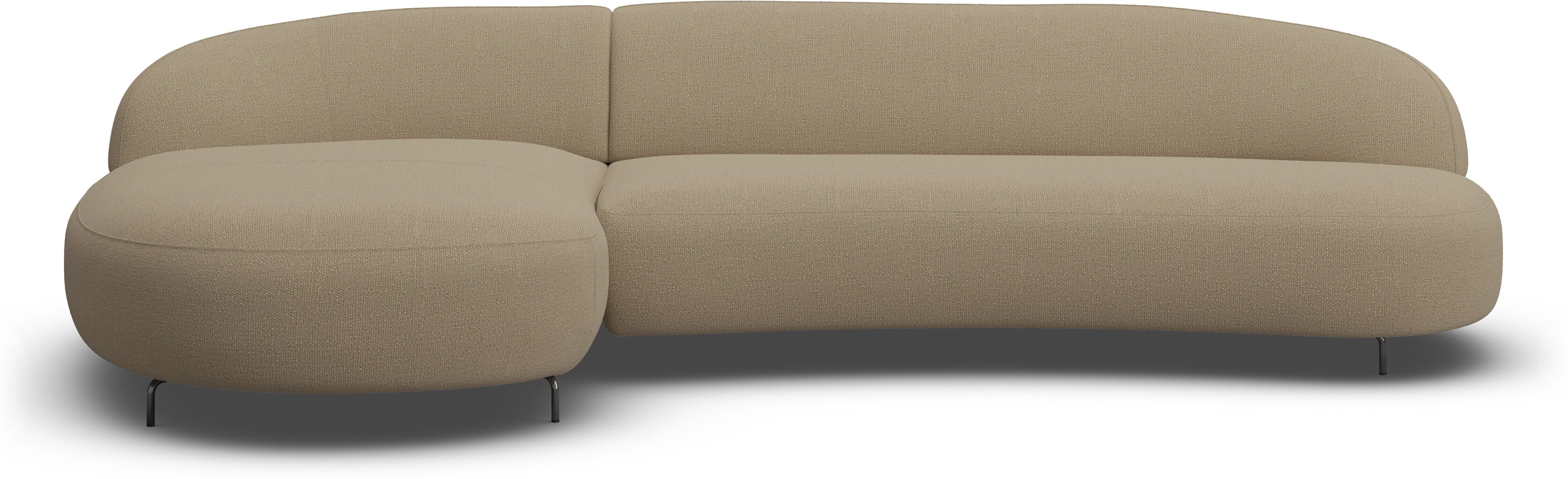 Alva Taupe Left Hand Facing Chaise End Sofa