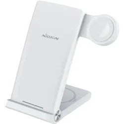 Nillkin DRAHTLOSES LADEN PowerTrio 3in1 MFI-Ladegerät, Apple-Konsole (15 W), Wireless Charger, Weiss