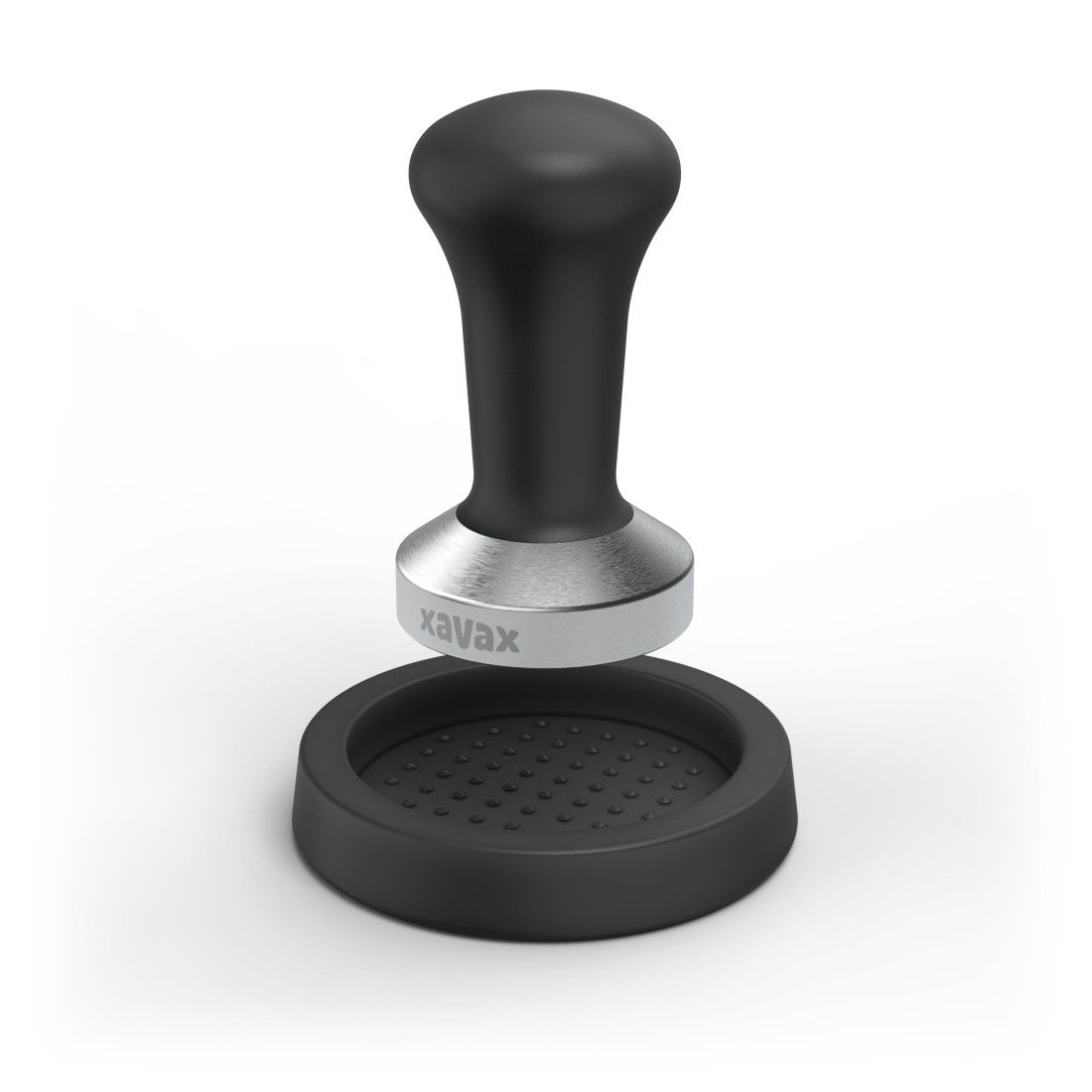 Xavax 111276 Kaffee-Tamper 51mm Stampfer (Schwarz, Edelstahl) 00111276
