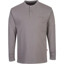 Multinorm Henleyshirt FR32 FR Anti-Static - L - grau