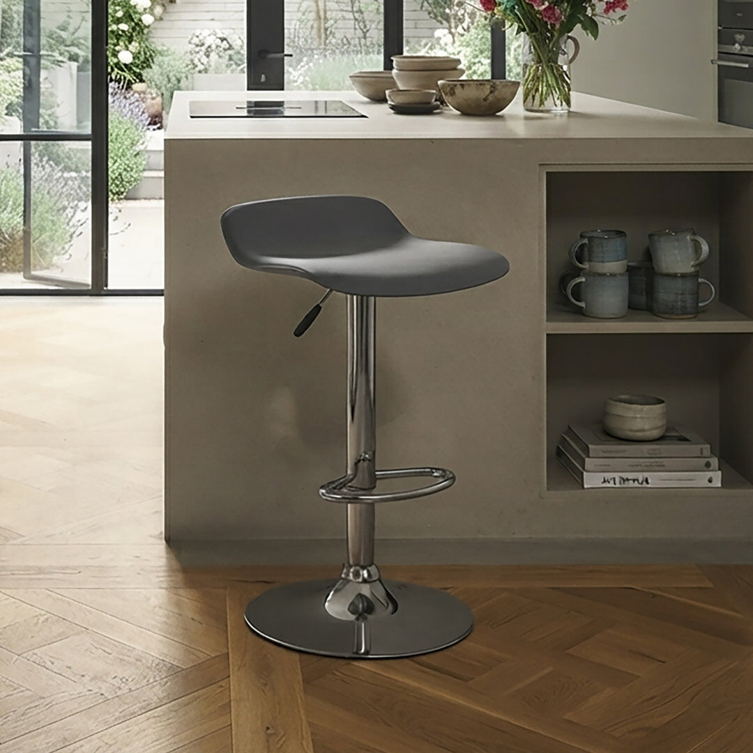 Zipcode Design Estey Swivel Yes Upholstered Leather Match Yes Bar Stool Gray 86cm H X 40.5cm W X 44cm D