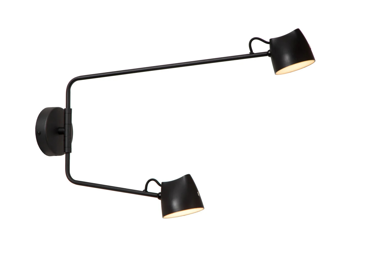 Lucide Milne Wandlamp Zwart met Dimbare LED en Touchbediening