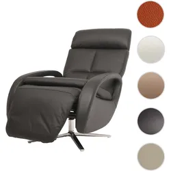 Relaxsessel HWC-L11, Design Fernsehsessel TV-Sessel Liegesessel, Liegefunktion drehbar ~ schwarz