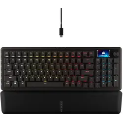 Corsair "Vanguard 96 kabellose Gaming-Tastatur, mechanisch, RGB, LCD-Display, DE-Layout - schwarz" (DE, Kabelgebunden, Kabellos), Tastatur, Schwarz
